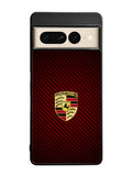 Porsche Logo Carbon Red Google Pixel 7 Pro Case