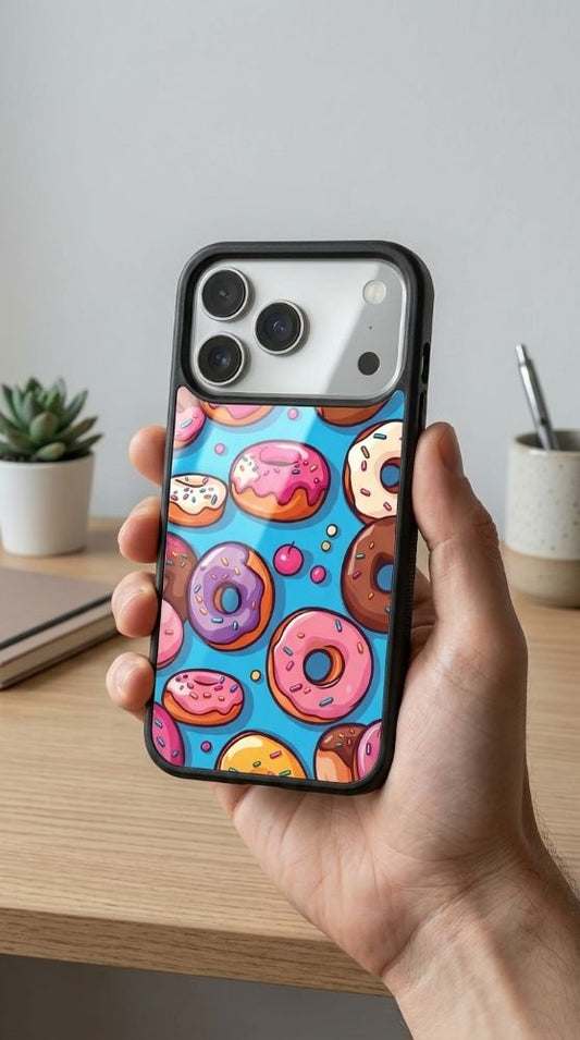 Donuts Sprinkle Protective Case Compatible with iPhone, Samsung & Google Pixel YW0082