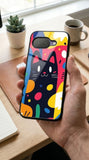 Cat Vibes Art Protective Case Compatible with iPhone, Samsung & Google Pixel YW0083