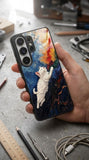 Cat Painting Protective Case Compatible with iPhone, Samsung & Google Pixel YW0095