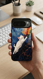 Cat Painting Protective Case Compatible with iPhone, Samsung & Google Pixel YW0095