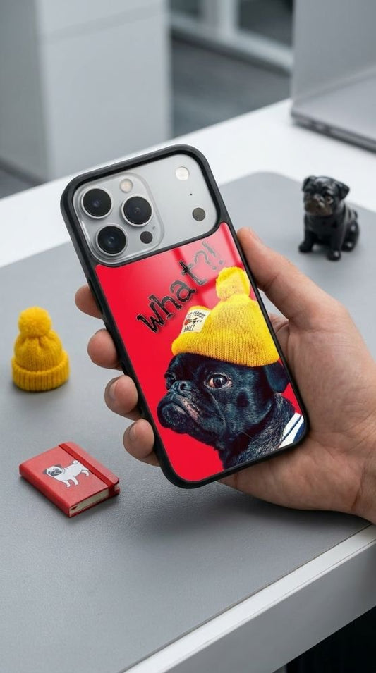 Cute Pug Dog Funny Protective Case Compatible with iPhone, Samsung & Google Pixel YW0096