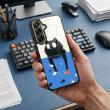 Cat And Fish Protective Case Compatible with iPhone, Samsung & Google Pixel YW0102