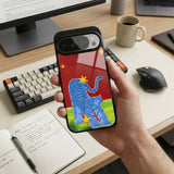 Tiger Art Blue Protective Case Compatible with iPhone, Samsung & Google Pixel YW0107