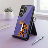 Tiger Dance Purple Protective Case Compatible with iPhone, Samsung & Google Pixel YW0108