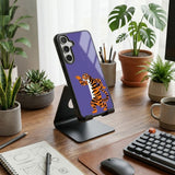 Tiger Dance Purple Protective Case Compatible with iPhone, Samsung & Google Pixel YW0108