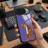 Tiger Dance Purple Protective Case Compatible with iPhone, Samsung & Google Pixel YW0108