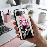 Girl Pink Star Protective Case Compatible with iPhone, Samsung & Google Pixel YW0109