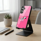 Zebra Art Pink Protective Case Compatible with iPhone, Samsung & Google Pixel YW0115