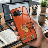 Tiger Funny Protective Case Compatible with iPhone, Samsung & Google Pixel YW0120