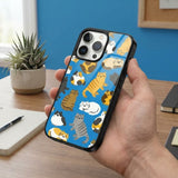 Cat Pattern Protective Case Compatible with iPhone, Samsung & Google Pixel YW0123