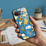 Cat Pattern Protective Case Compatible with iPhone, Samsung & Google Pixel YW0123