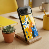 Abstract Pattern Protective Case Compatible with iPhone, Samsung & Google Pixel YW0125
