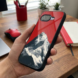 Mountain On Red Protective Case Compatible with iPhone, Samsung & Google Pixel YW0136