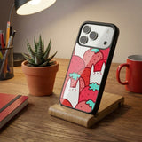 Rabbit On Strawberry Protective Case Compatible with iPhone, Samsung & Google Pixel YW0138
