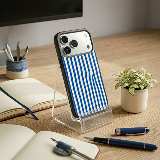 Blue Stripes Protective Case Compatible with iPhone, Samsung & Google Pixel YW0146