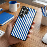 Blue Stripes Protective Case Compatible with iPhone, Samsung & Google Pixel YW0146