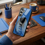 Horse On Blue Protective Case Compatible with iPhone, Samsung & Google Pixel YW0153
