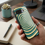 Spiral Art Protective Case Compatible with iPhone, Samsung & Google Pixel YW0156