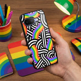 Rainbow Art Protective Case Compatible with iPhone, Samsung & Google Pixel YW0159