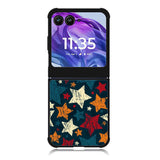 Star Pattren Motorola Moto Razr 2024 , Moto Razr 50 Case FE1586