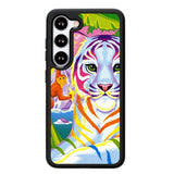Neon Tiger And Monkey Samsung Galaxy S25 5G Case
