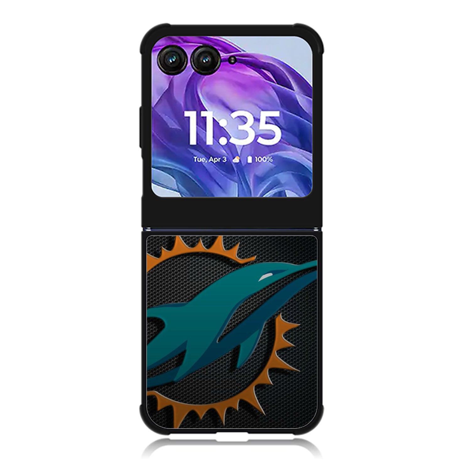 Miami Dolphins Motorola Moto Razr Plus 2025/2024 Case, Moto Razr 50 Ultra 5G BC1273