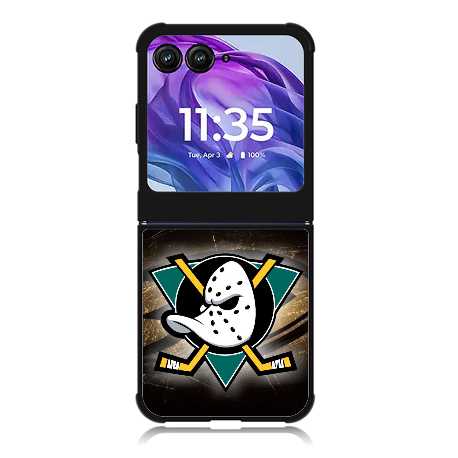 Anaheim Mighty Ducks NHL Motorola Moto Razr Plus 2025/2024 Case, Moto Razr 50 Ultra 5G BC1311