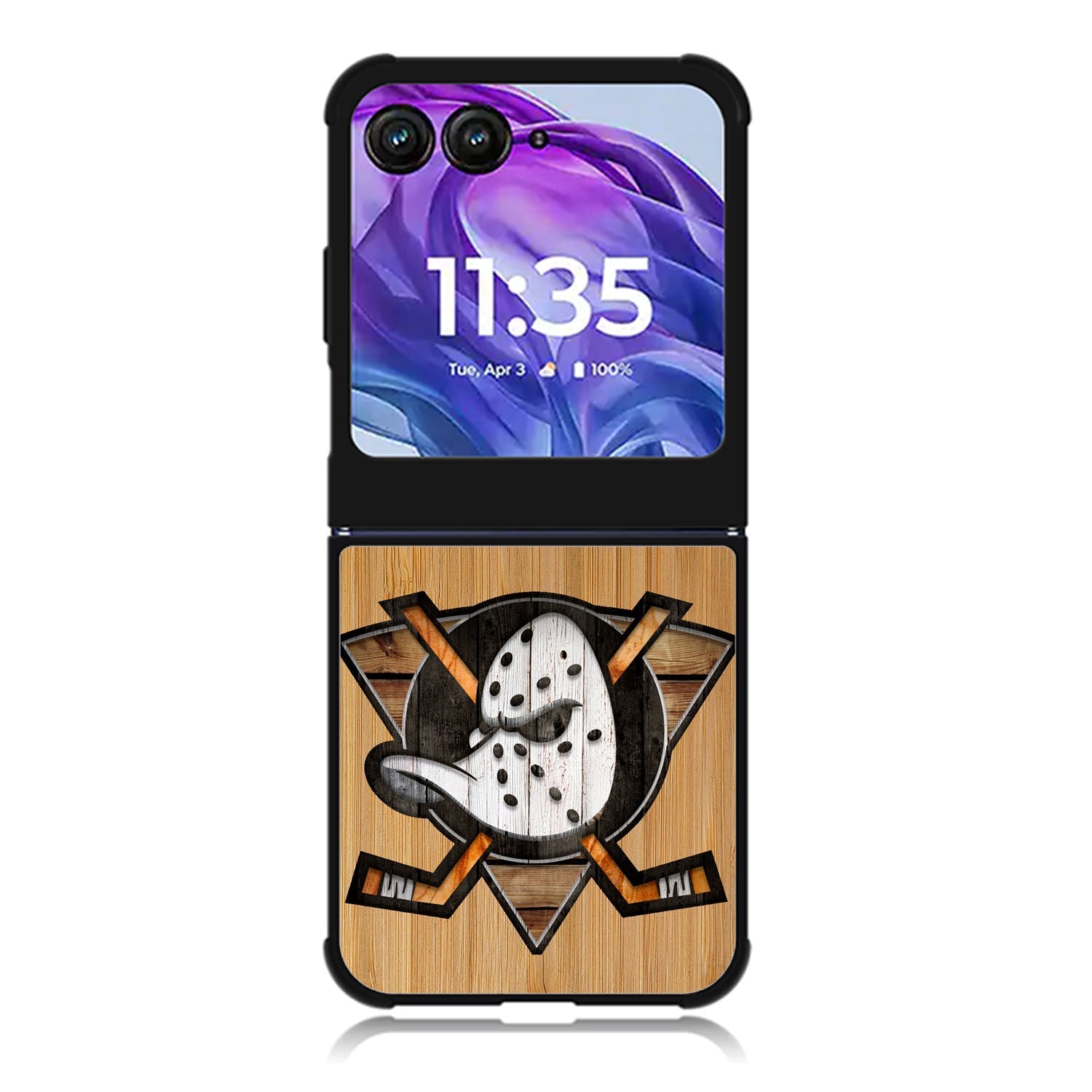 Anaheim Ducks logo wood Motorola Moto Razr 2024 , Moto Razr 50 Case FE1417