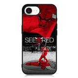 See Red Chicago Bulls Flag Playoff Z4832 iPhone 16e Case