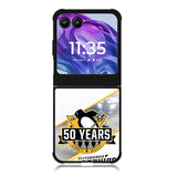 Pittsburgh Penguins logo 50 Years Motorola Moto Razr Plus 2025/2024 Case, Moto Razr 50 Ultra 5G BC1456