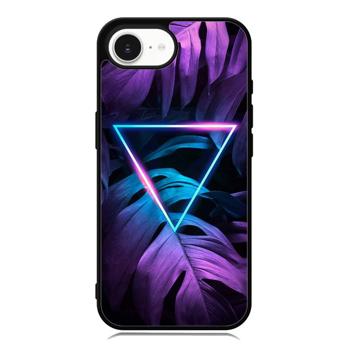 Neon Triangle Monstera Z8001 iPhone 16e Case