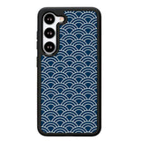 Japanese Gold Cloud Wave Indigo Pattern Z8008 Samsung Galaxy S25 Plus 5G , Samsung Galaxy S25+ 5G Case