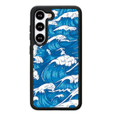 storm waves seamless pattern raging ocean water sea Z8009 Samsung Galaxy S24 Plus 5G , Samsung Galaxy S24+ 5G Case