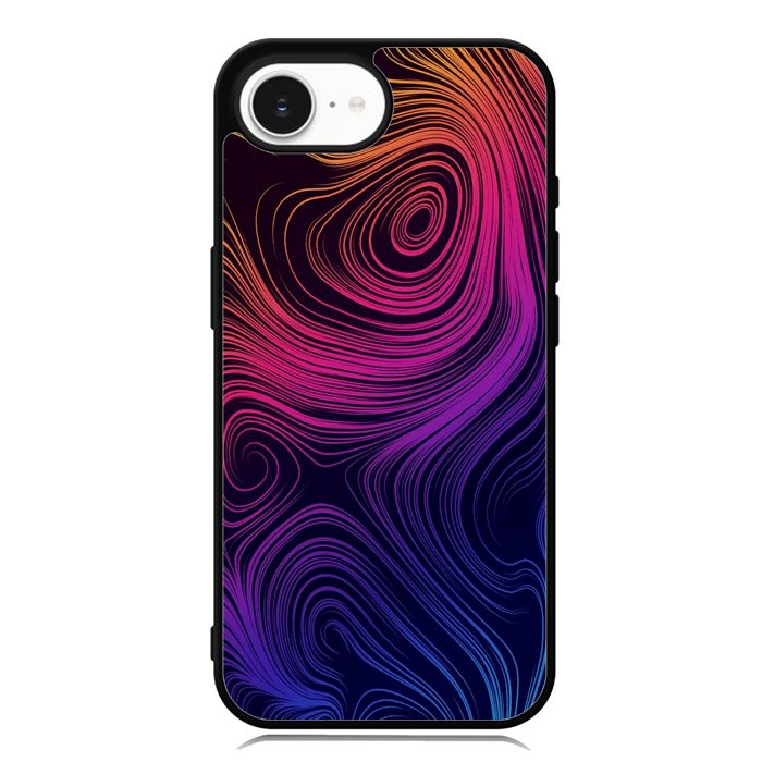 Neon Rainbow swirls Z8073 iPhone 16e Case