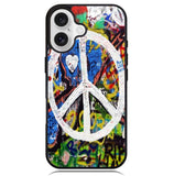 Peace Sign Graffiti Love Art Case iPhone 16 BC1701