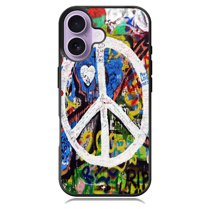 Peace Sign Graffiti Love Art iPhone 17 Case BC1701