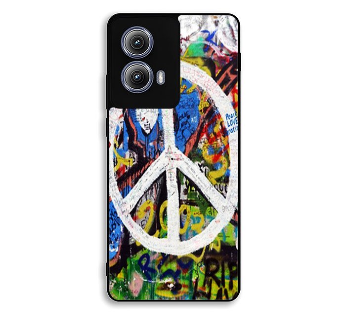 Peace Sign Graffiti Love Art Motorola Moto Edge 2024 Case BC1701