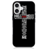 cross typography Case iPhone 16 BC1706