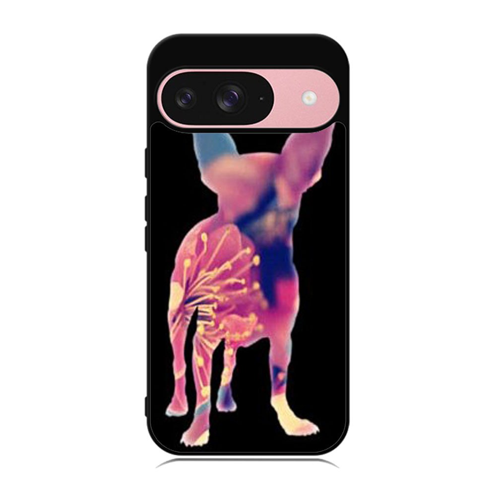 Chihuahua Dog Silhouette Rose Blossom Case Google Pixel 9 BC1707