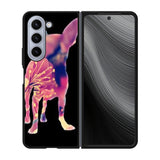 Chihuahua Dog Silhouette Rose Blossom Case Samsung Galaxy z Fold 5 5G BC1707