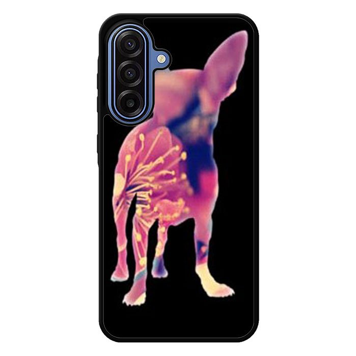 Chihuahua Dog Silhouette Rose Blossom Samsung Galaxy A17 5G Case BC1707