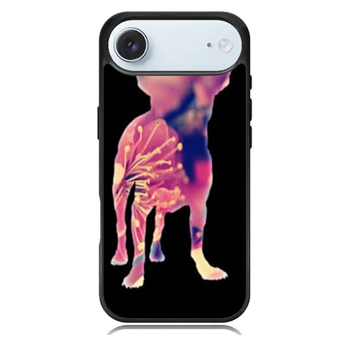 Chihuahua Dog Silhouette Rose Blossom iPhone 17 Air Case BC1707