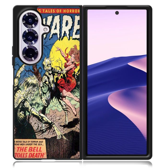 Vintage Horror Comic The Bell Tolls Death Samsung Galaxy Z Fold 7 5G Case BC1709