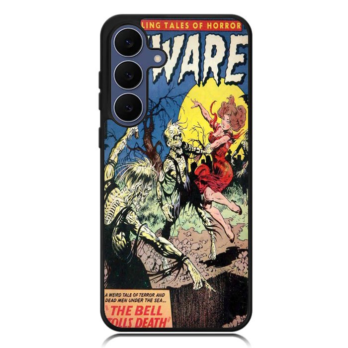 Vintage Horror Comic The Bell Tolls Death Samsung Galaxy S25 FE Case BC1709