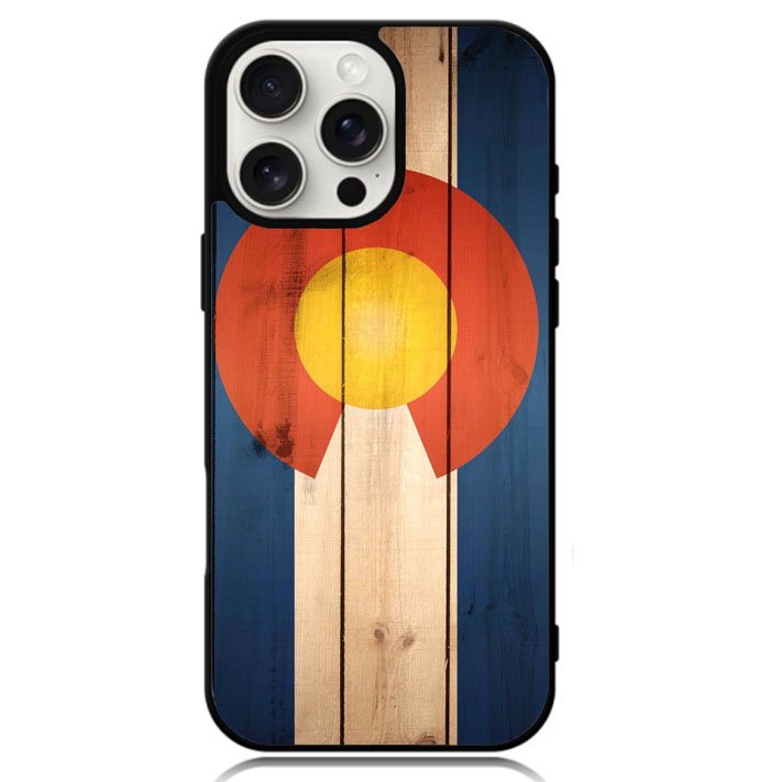 Colorado State Flag Wood Case iPhone 16 Pro BC1718