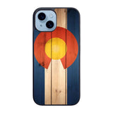 Colorado State Flag Wood Case iPhone 15 Plus BC1718