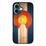 Colorado State Flag Wood Case iPhone 16 Plus BC1718