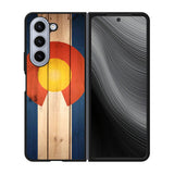Colorado State Flag Wood Case Samsung Galaxy z Fold 5 5G BC1718