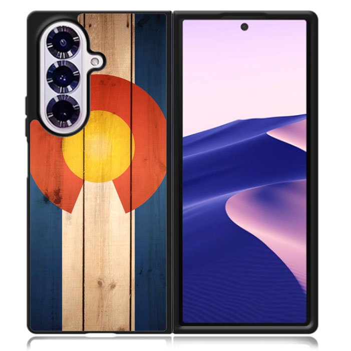 Colorado State Flag Wood Samsung Galaxy Z Fold 7 5G Case BC1718
